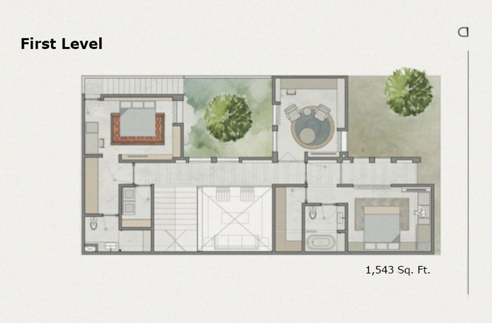 Casa Galerías 2 first level plan
