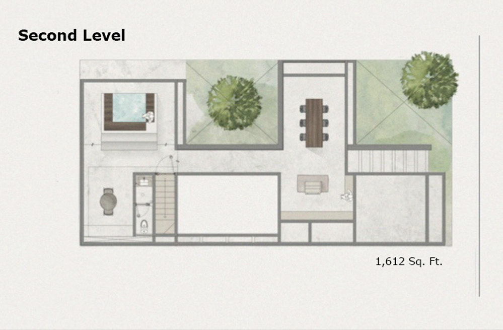 Casa Galerías 2 second level plan